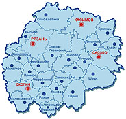Карта Рязанской области